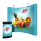 renouvellement de visuel de stand parapluie 3x3 courbe 